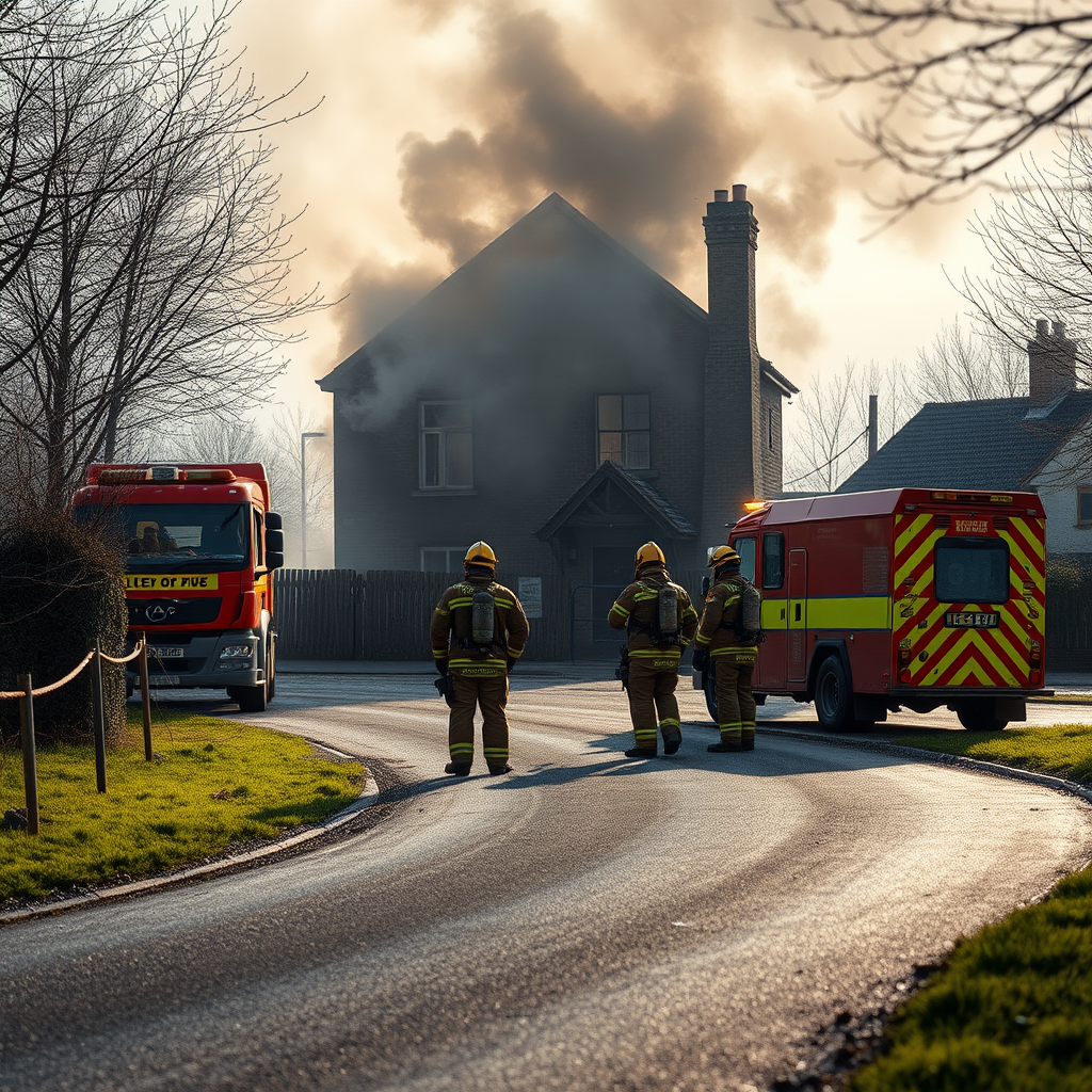 'Keep windows closed and avoid area' as crews tackle fire in Nottinghamshire village